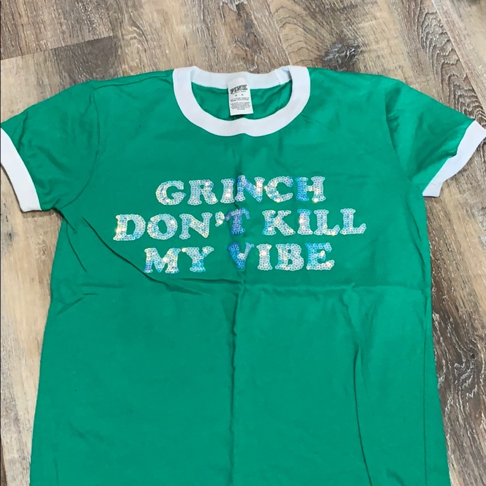 Grinch Don’t Kill My Vibe Christmas Tee